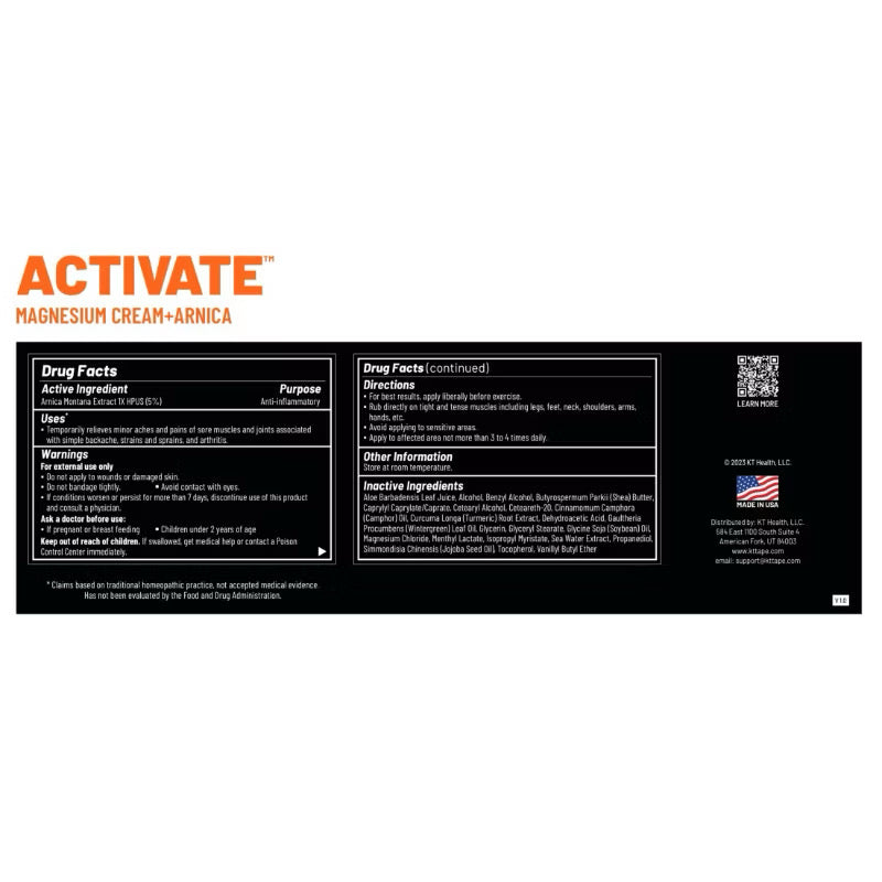 KTHealth Magnesium Cream (Activate/Recover)