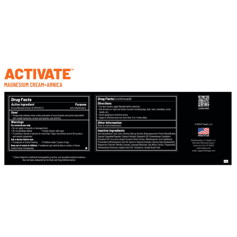 KT Health Magnesium Cream Activate/Recover