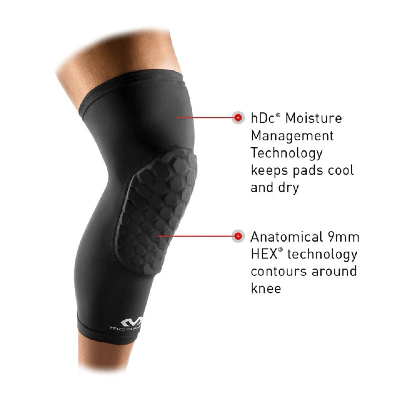 McDavid 6446 Hex Leg Protection Sleeves (Pair) - Black