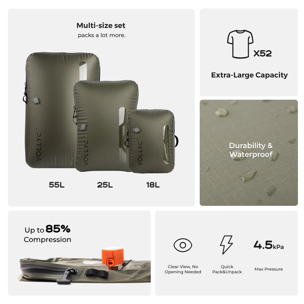 FLEXTAIL X VOLLYC EZYPACK - 25L Vacuum Storage Bag