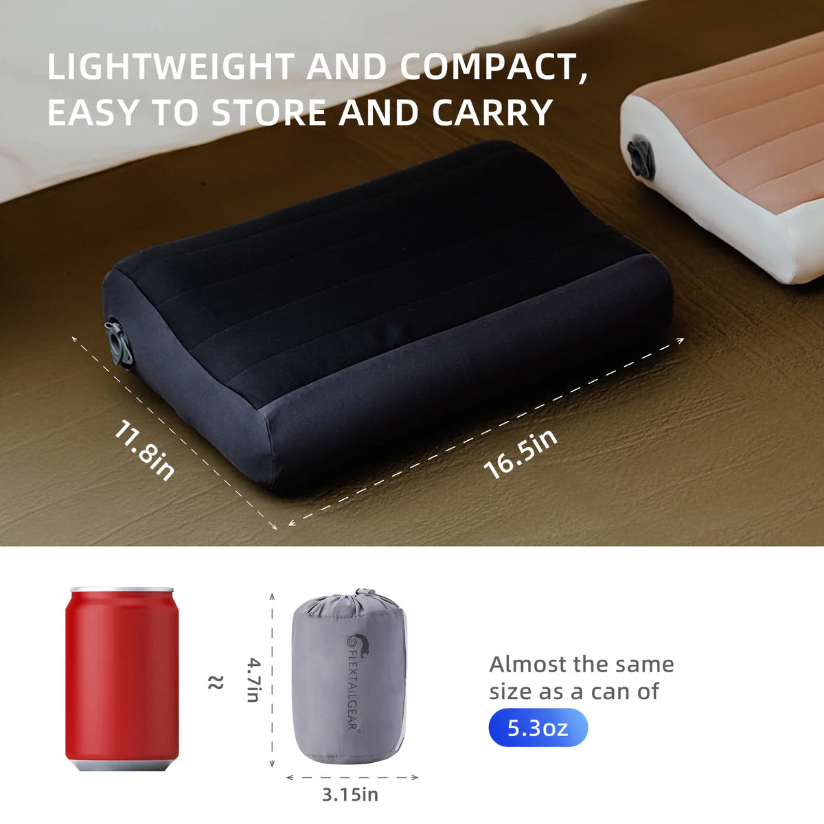 Flextail ZERO PILLOW - B Shape Inflatable Camping Air Pillow