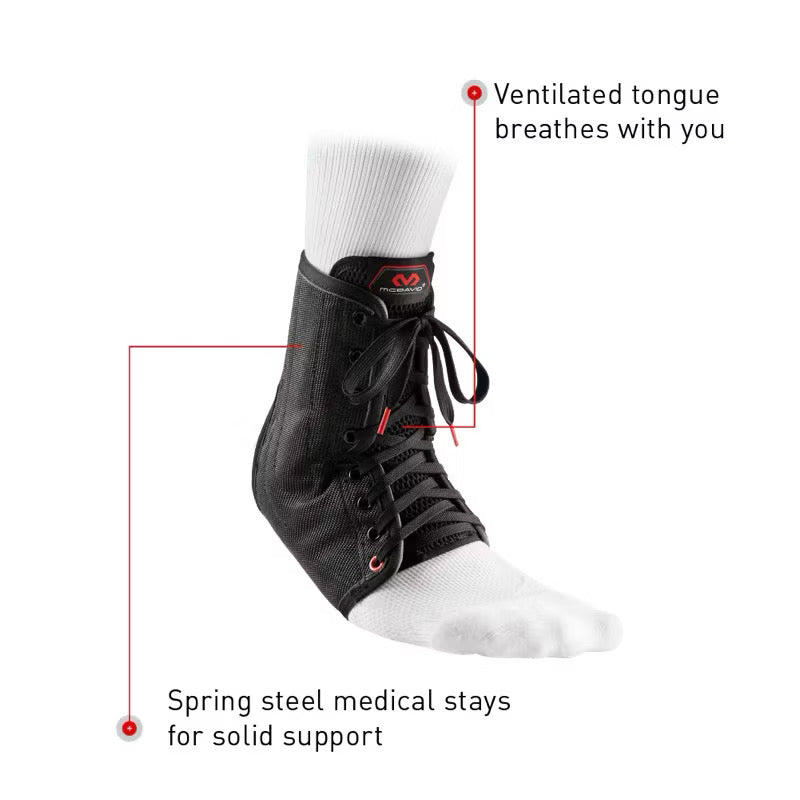 Mcdavid 199 Level 3 Ankle Brace Lace-Up w/ Stays - Black