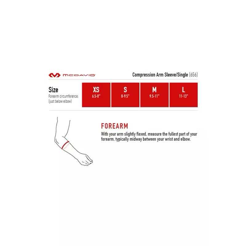 Mcdavid 6566 Compression Arm Sleeve (Pair) - Black