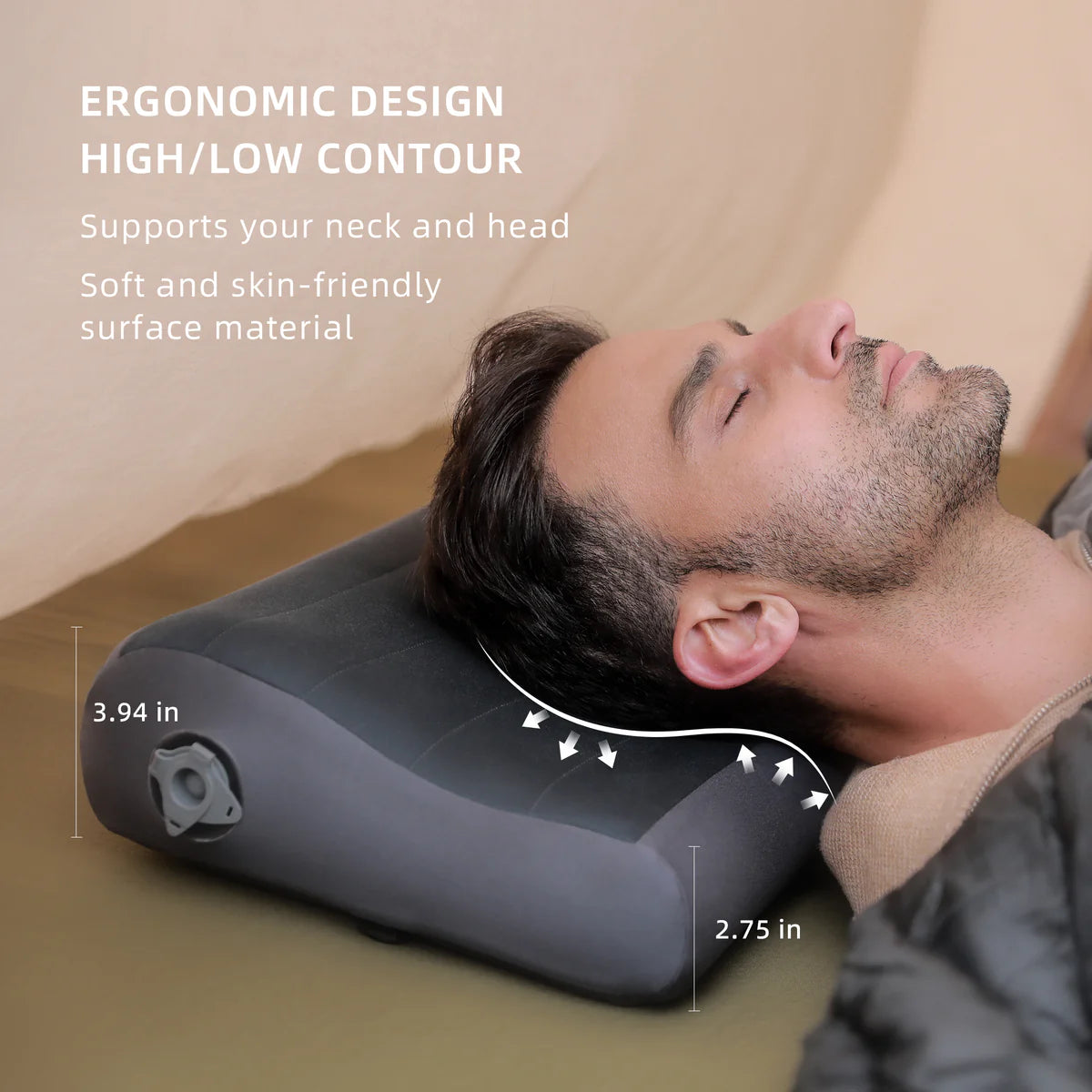 Flextail ZERO PILLOW - B Shape Inflatable Camping Air Pillow
