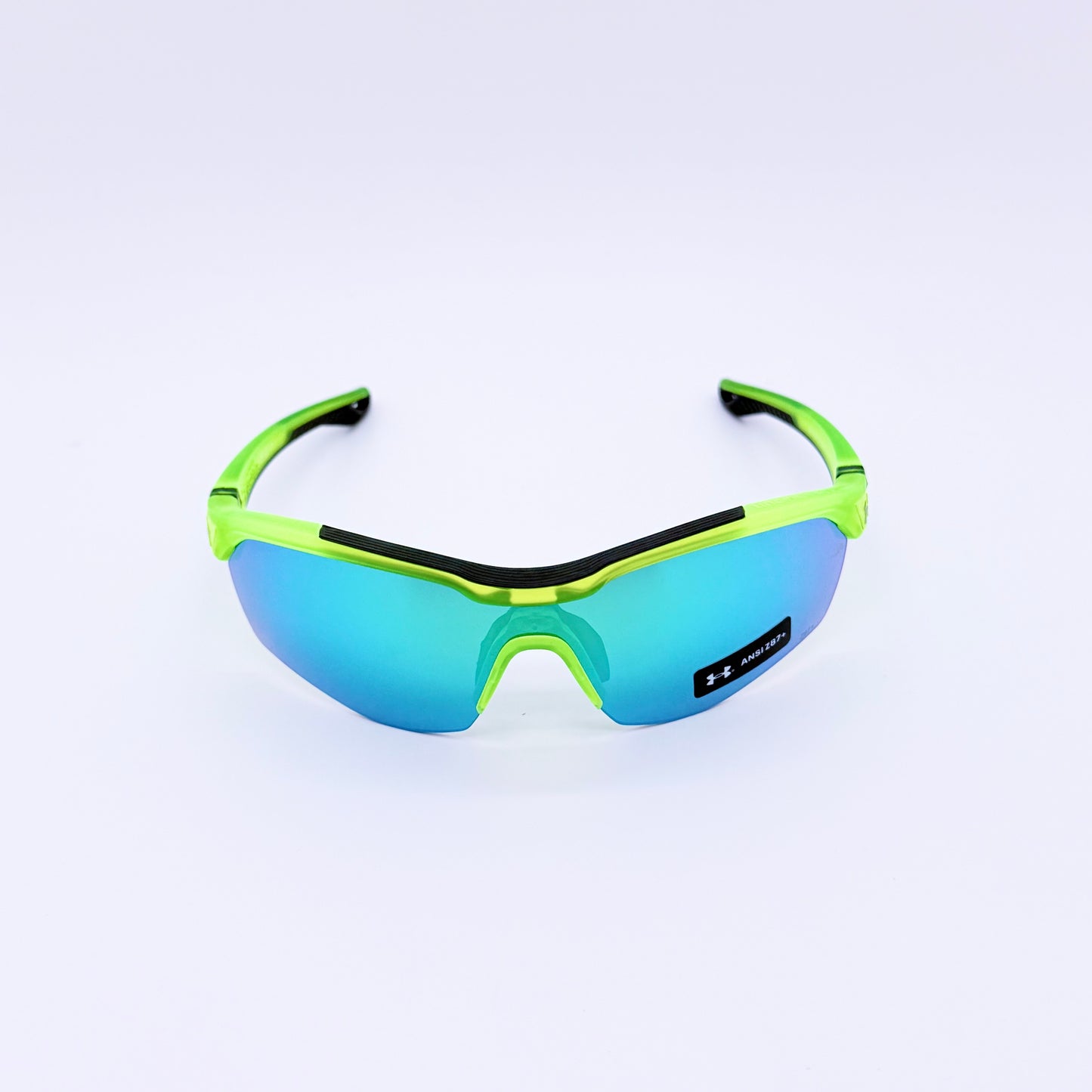 Under Armour Yard Pro 01EV8 Yellow Green w/ Green Mirror Sunglasses