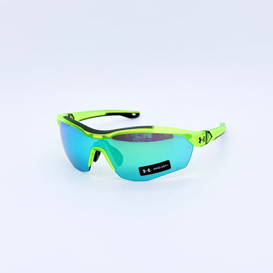 Under Armour Yard Pro 01EV8 Yellow Green w/ Green Mirror Sunglasses