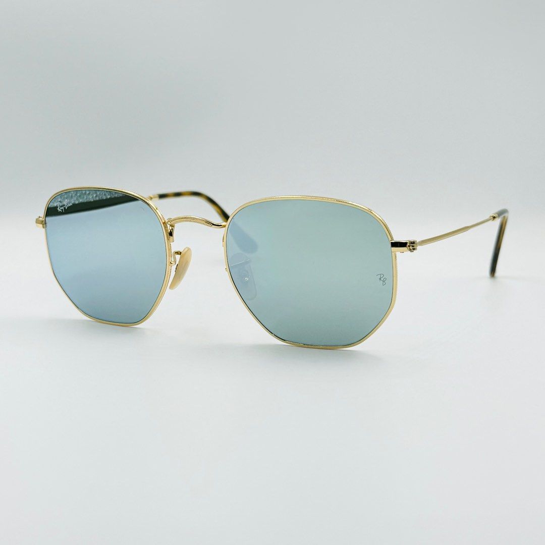 Ray-Ban RB3548N - Round Hexagonal Flat Sunglasses