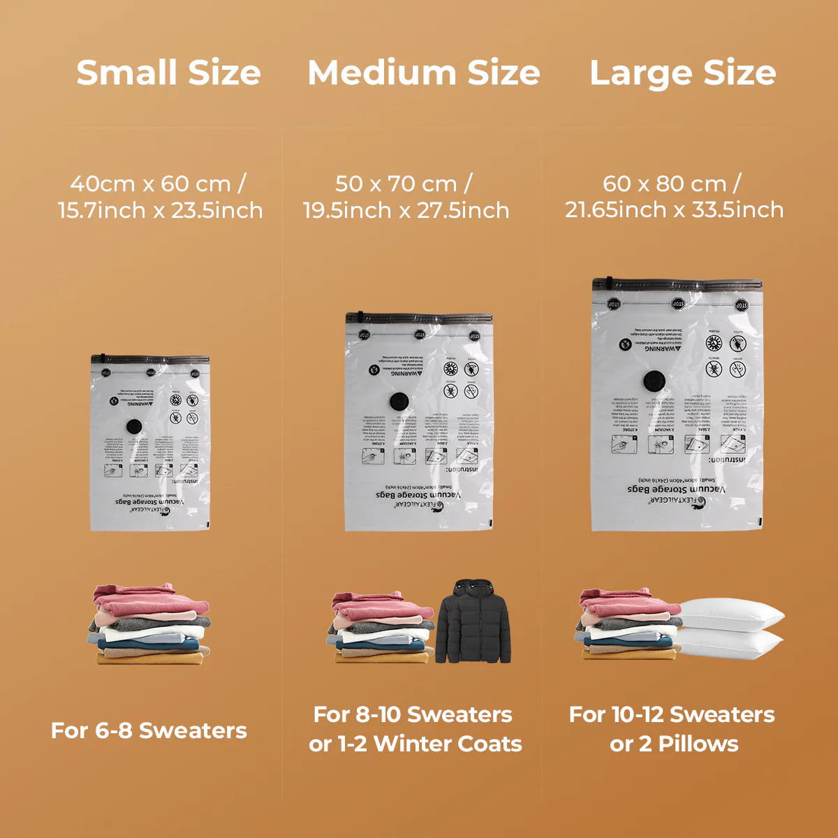 Flextail Vacuum Storage Bags (Without pump)