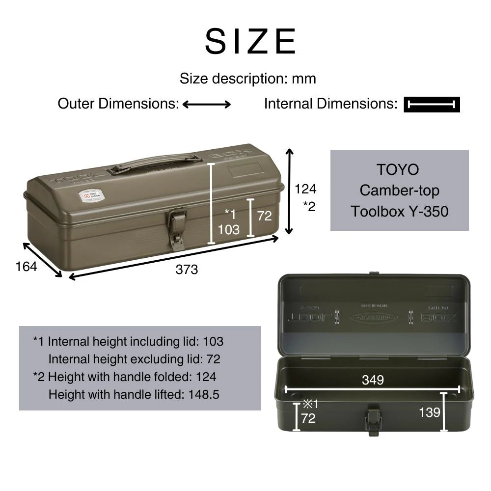 Toyo Steel Camber-Top Toolbox Tool Box Y-350