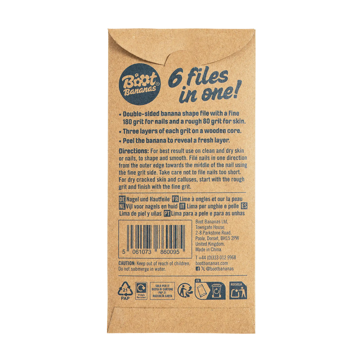 Boot Bananas Nail and Skin File (6 files in 1)