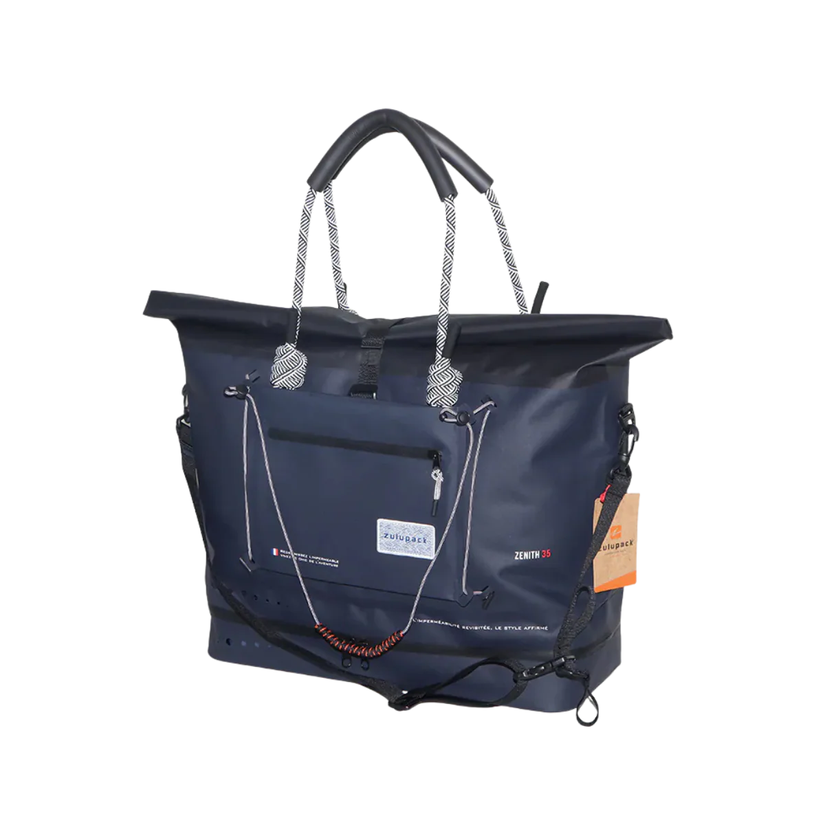 Zulupack Zenith 35L Waterproof Travel Tote with Detachable Sling - Navy