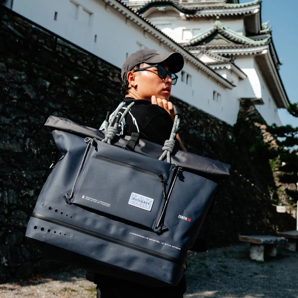 Zulupack Zenith 35L Waterproof Travel Tote with Detachable Sling - Navy