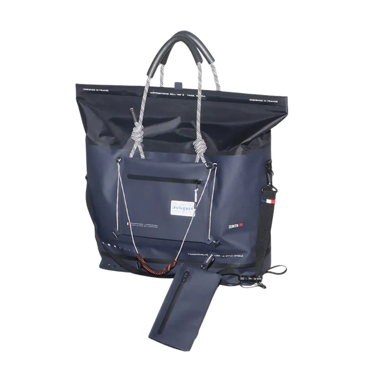 Zulupack Zenith 35L Waterproof Travel Tote with Detachable Sling - Navy