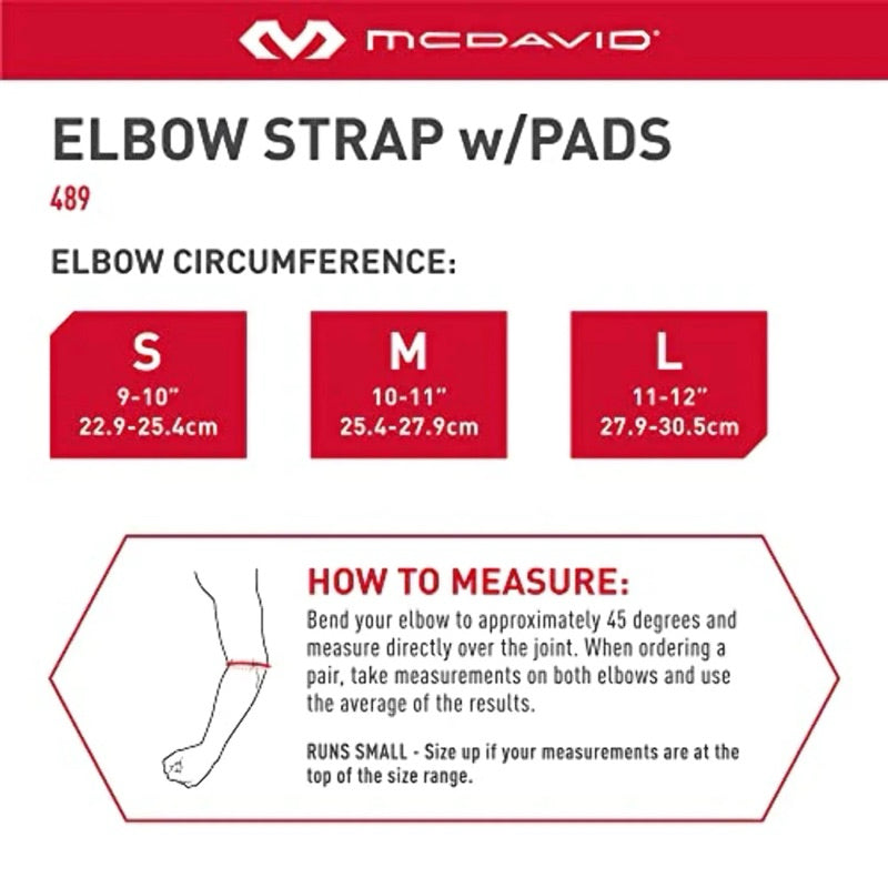 Mcdavid 489 Dual Pad Elbow Band -  Black