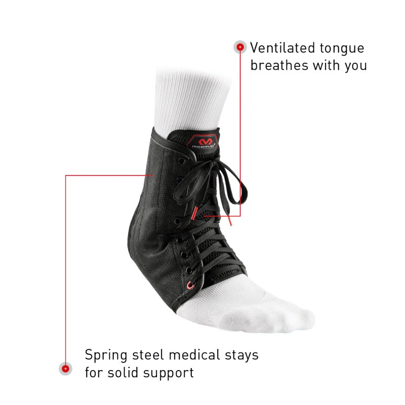 Mcdavid 199 Level 3 Ankle Brace Lace-Up w/ Stays - Black