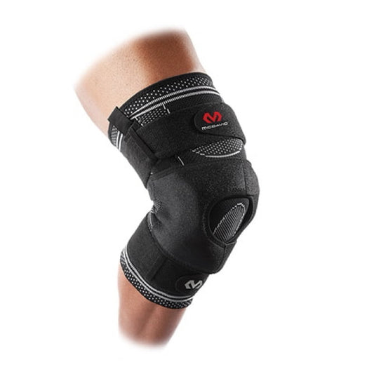 Mcdavid 5149 Level 3 Elite Engineered Elastic Knee Brace w/Dual Wrap & Hinges - Black