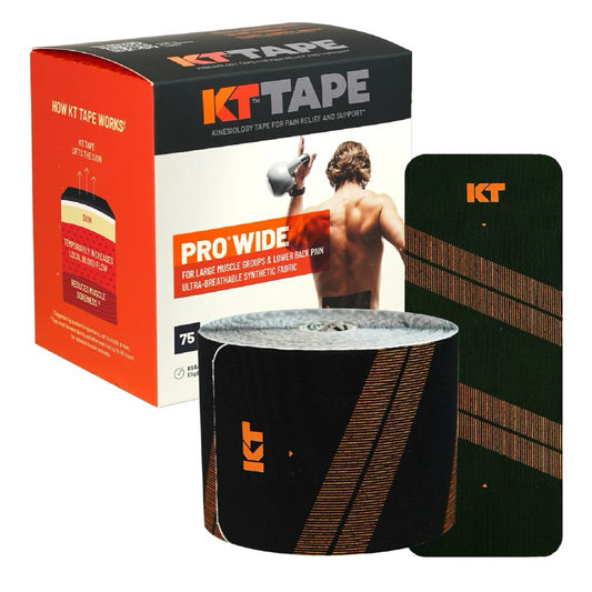 KT Tape Pro Wide Jumbo 75 Strips - Jet Black