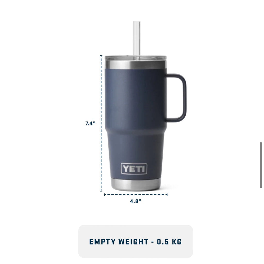 Yeti Rambler 25oz Straw Mug